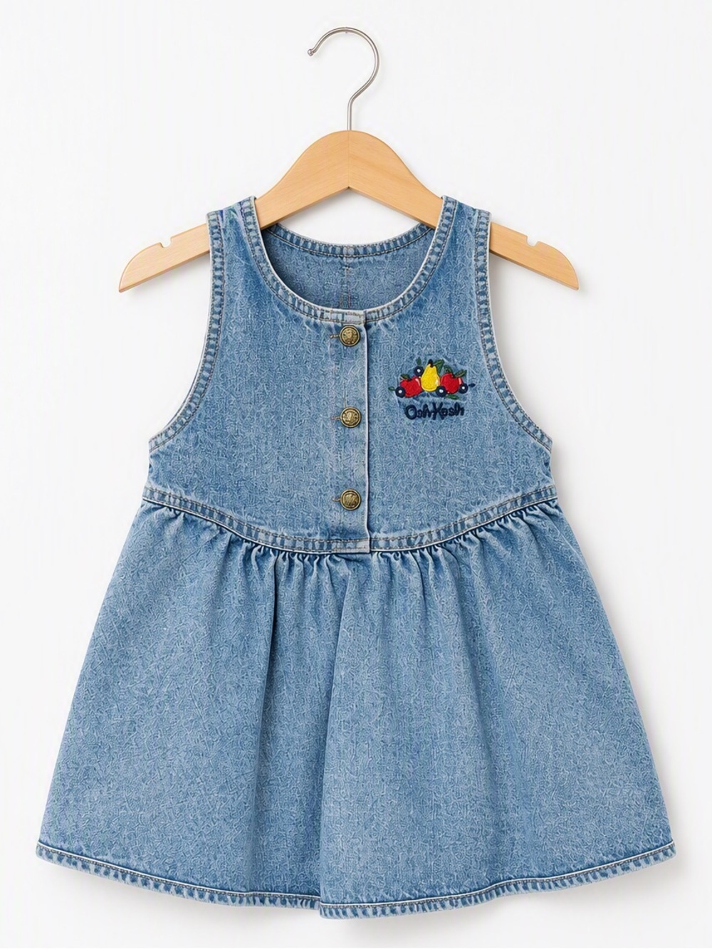 Rare Vintage 90s OshKosh B'gosh Denim Pinafore Jumper Dress 3T Made in Canada